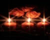 candle and roses