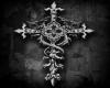 Black Gothic Cross Rug