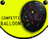 Black Confetti Balloon 