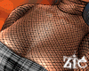Vday Plaid Fishnet Black