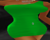 (a) green mini dress