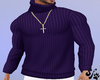 Purple Sweater + Chain