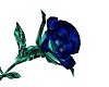 Blue Teal Tin Rose
