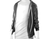 F}- Open gray jacket