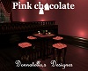 pink choc bar table