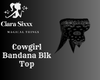 Cowgirl Bandana Blk Top