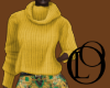 Yellow Cowl Neck Sweater
