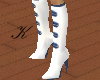 Blue & White Boots