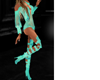 Sexy teal full outfit