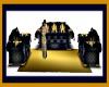 Gold and Blue couch set