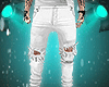 White Ripped Pant