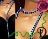 [D] Blue Beads Necklace