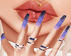Nails violet + Rings❀