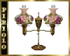 Antique Oil Lamp-Rose