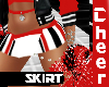 Wht/Red Cheer Skirt