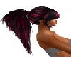 black & pink ponytail