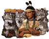 Indian Girl and Wolfs