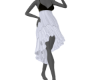 A^ Black & White Gown