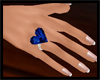 Dark Sapphire Heart Ring