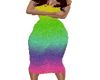 Rainbow party dress