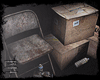 #chair and boxes