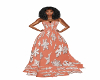 Stary Peach Holiday Gown