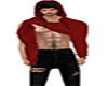 Hoodie red open