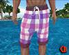 Pink Purple Short Swim M