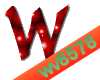 The letter W (Red)