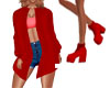 outfit red outer
