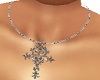 silver cross necklace F.
