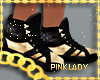 <P>Black/Gold Sneakers
