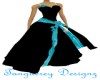 Blk Turquoise Gown