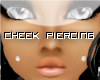 F diamond cheek Piercing