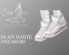 Plain White Sneakers