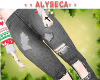 Aly! Ripped Jeans Grey