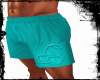 Teal Cherry Shorts