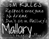 |M| Room Rules.
