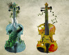 2 Vintage Violin filler