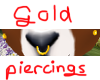 GOLD Calfie Piercings