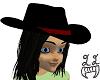 Cowgirl hat in Black
