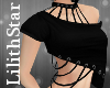 [LS] Black tatterd shirt