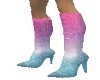 pink/blue boots