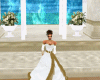 Wedding Dress Gold White