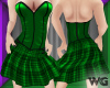 PlaidSkirt/Corset Green