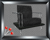 (S) Black Brocade Chair