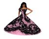 PINK AND BLACK BALL GOWN