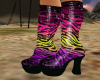 (B) Rainbow Zebra Boots
