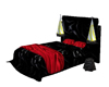 red and black pose bed