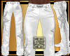 [L] White Metal Pants M
